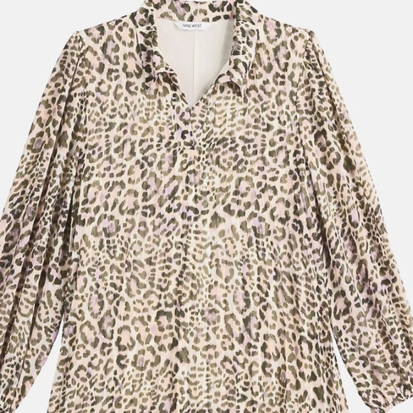 Nine West Leopard Pleated Dress - Picture 3 of 4